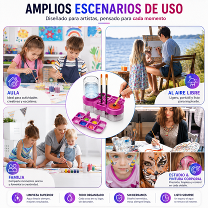 Limpiador de Brochas con Depósito de Agua