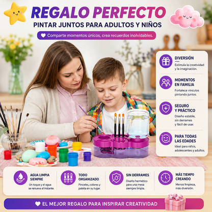 Limpiador de Brochas con Depósito de Agua