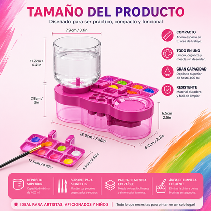 Limpiador de Brochas con Depósito de Agua